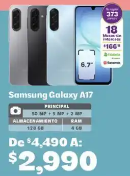 Soriana Híper Samsung Galaxy A17 oferta