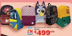 Soriana Híper Mochila escolar, varios modelos oferta