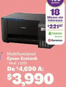 Soriana Híper Epson Ecotank oferta