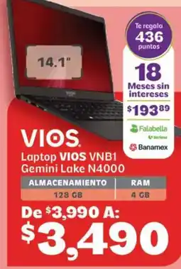 Soriana Híper Vios Laptop Vios Vnb1 oferta