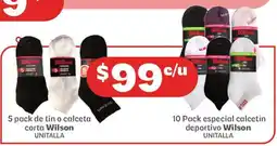 Soriana Híper Wilson 5 pack de tin o calceta corta oferta