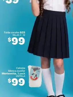 Soriana Híper Mariannita calceta blanca escolar oferta