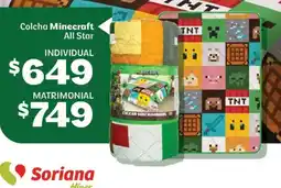 Soriana Híper Colcha Minecraft All Star oferta
