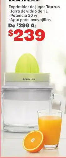 Soriana Híper Taurus exprimidor de jugos oferta