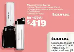 Soriana Híper Taurus mixer personal oferta
