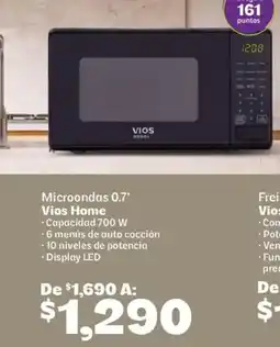 Soriana Híper Vios Home Microondas 0.7' oferta