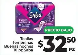 HEB Saba - toallas femeninas oferta