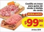 HEB Costilla en trozo para guiso de cerdo o molida de cerdo oferta