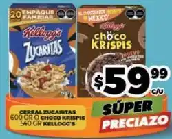 Merco Kellogg's - cereal zucaritas o choco krispis oferta
