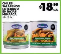 Merco Mimarca - chile jalapeños enteros o en rajas oferta