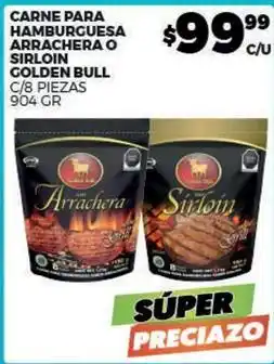 Merco Golden bull - carne para hamburguesa o arrachera o sirloin oferta