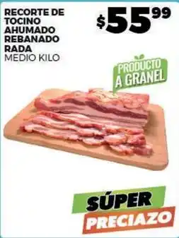 Merco Recortes de tocino ahumado rebanado rada oferta