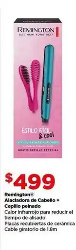 Bodega Aurrerá Remington - alaciadora de cabello + cepillo peinado oferta