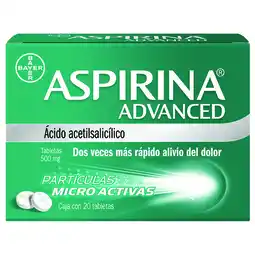 Farmacias YZA Aspirina Advanced 500Mg 20 Tabs oferta