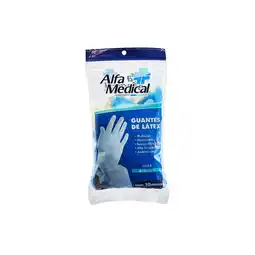 Farmacias YZA Alfa Medical Guante De Latex 10 Pzas oferta