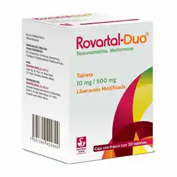 Farmacias Benavides 10 mg Rosuvastatina/500 mg Metformina oferta