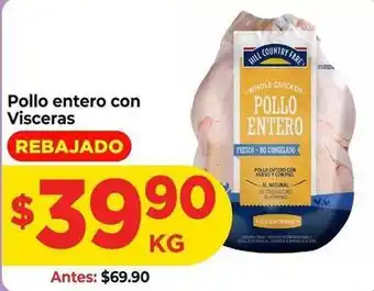 HEB Hill country fare - pollo entero con vísceras oferta