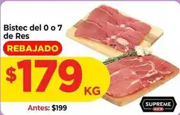 HEB Supreme - bistec del 0 o 7 de res oferta
