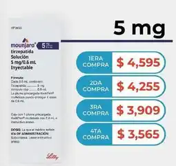 HEB Lilly - tirzepatida solución inyectable oferta