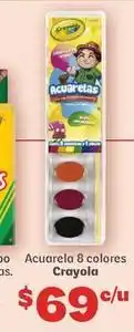 Soriana Híper Crayola - acuarela 8 colores oferta