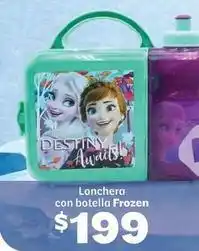 Soriana Híper Frozen - lonchera con botella oferta