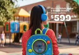 Soriana Híper Mochila stitch, aloha o stitch's dreams oferta