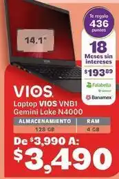 Soriana Híper Vios - laptop vnb1 gemini lake n4000 oferta