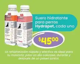 Soriana Híper Suero hidratante para perros hydrapet oferta