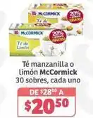 Soriana Híper Mccormick - té manzanilla o limón oferta