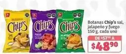 Soriana Híper Chip's - botanas sal, jalapeño y fuego oferta