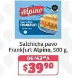 Soriana Híper Alpino - salchicha frankfurt oferta