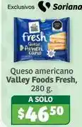 Soriana Híper Valley foods - queso americano oferta