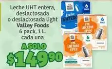 Soriana Híper Valley foods - leche uht entera, deslactosada o deslactosada light oferta