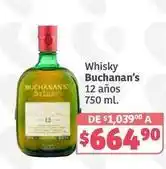 Soriana Híper Buchanan's - whisky 12 años 750 ml oferta