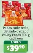 Soriana Híper Valley foods - papas corte recto, delgado o rizado oferta