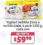 Soriana Híper Lala - yoghurt bebible fresa oferta