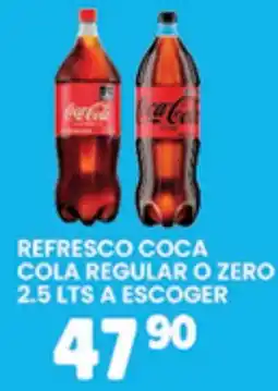 Alsuper Refresco Coca Cola Regular o Zero oferta