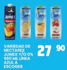 Alsuper Jumex variedad de nectares y/o 0% oferta