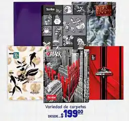 La Comer Scribe - variedad de carpetas oferta