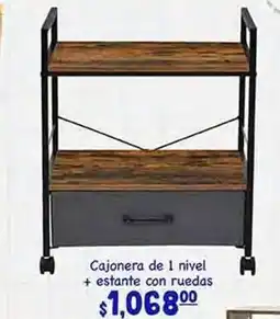 La Comer Cajonera de 1 nivel + estante con ruedas oferta