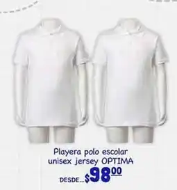 La Comer Optima - playera polo escolar unisex jersey oferta