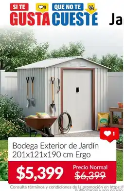 Sodimac Homecenter Ergo Bodega Exterior de Jardín oferta