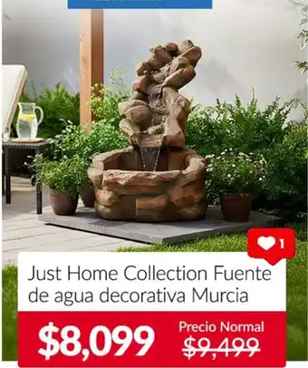 Just Home Collection Fuente de agua decorativa Murcia