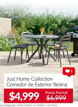Sodimac Homecenter Just Home Collection Comedor de Exterior Resina oferta