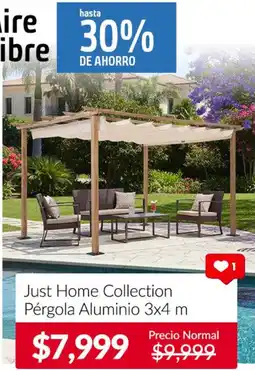 Sodimac Homecenter Just Home Collection Pergola Aluminio oferta