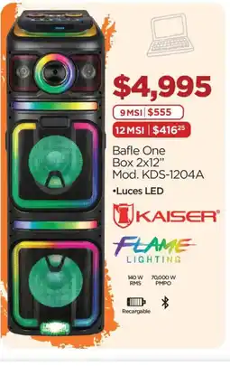 Chedraui Kaiser Baffle One Box 2x12" oferta