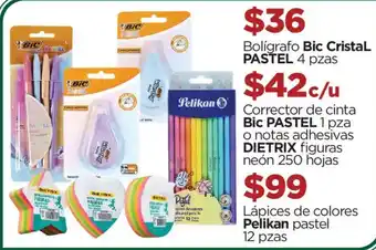 Bolígrafo Bic Cristal PASTEL