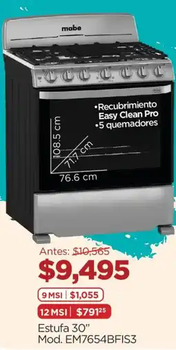 Chedraui mabe Estufa oferta