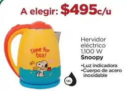 Chedraui Snoopy Hervidor eléctrico oferta
