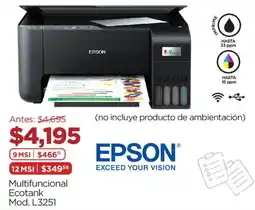 Chedraui Epson multifuncional Ecotank Mod. L3251 oferta